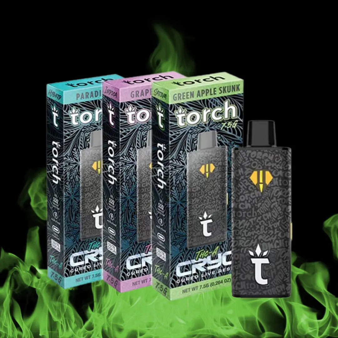 TORCH THC-A 7.5GM CRYO LIVE RESIN DISPOSABLE TORCH