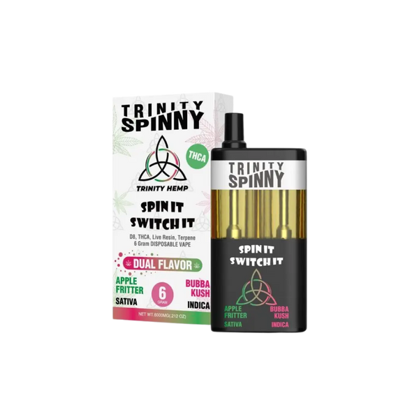 TRINITY SPIN IT SWITH IT DUAL FLAVOR THC-A 6GM DISPOSABLE TRINITY HEMP