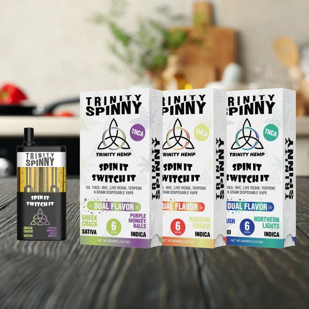 TRINITY SPIN IT SWITH IT DUAL FLAVOR THC-A 6GM DISPOSABLE TRINITY HEMP