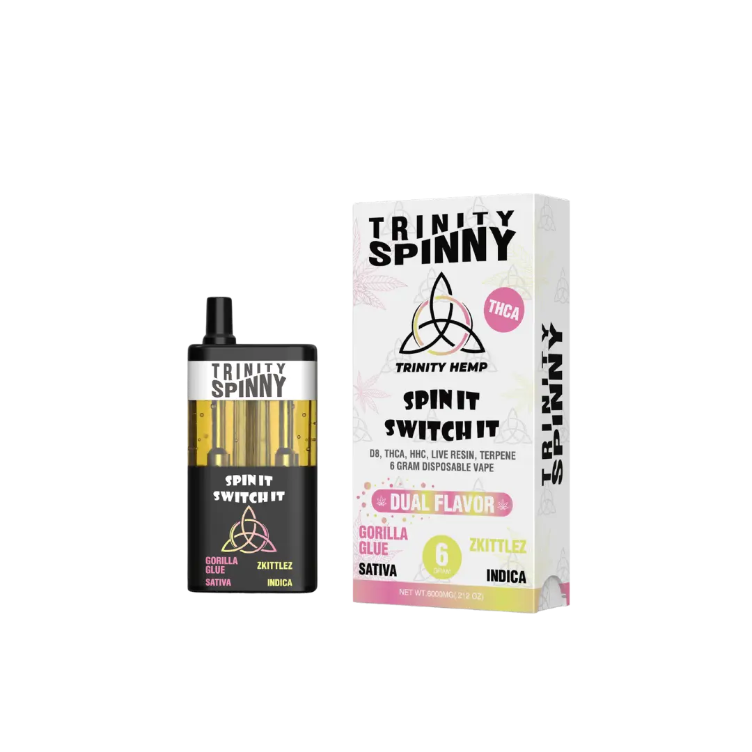 TRINITY SPIN IT SWITH IT DUAL FLAVOR THC-A 6GM DISPOSABLE TRINITY HEMP