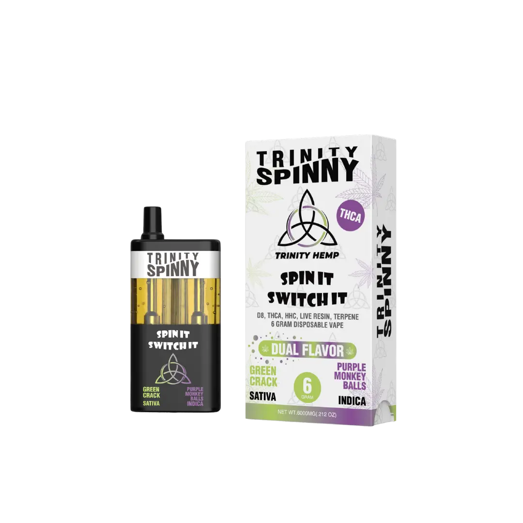 TRINITY SPIN IT SWITH IT DUAL FLAVOR THC-A 6GM DISPOSABLE TRINITY HEMP