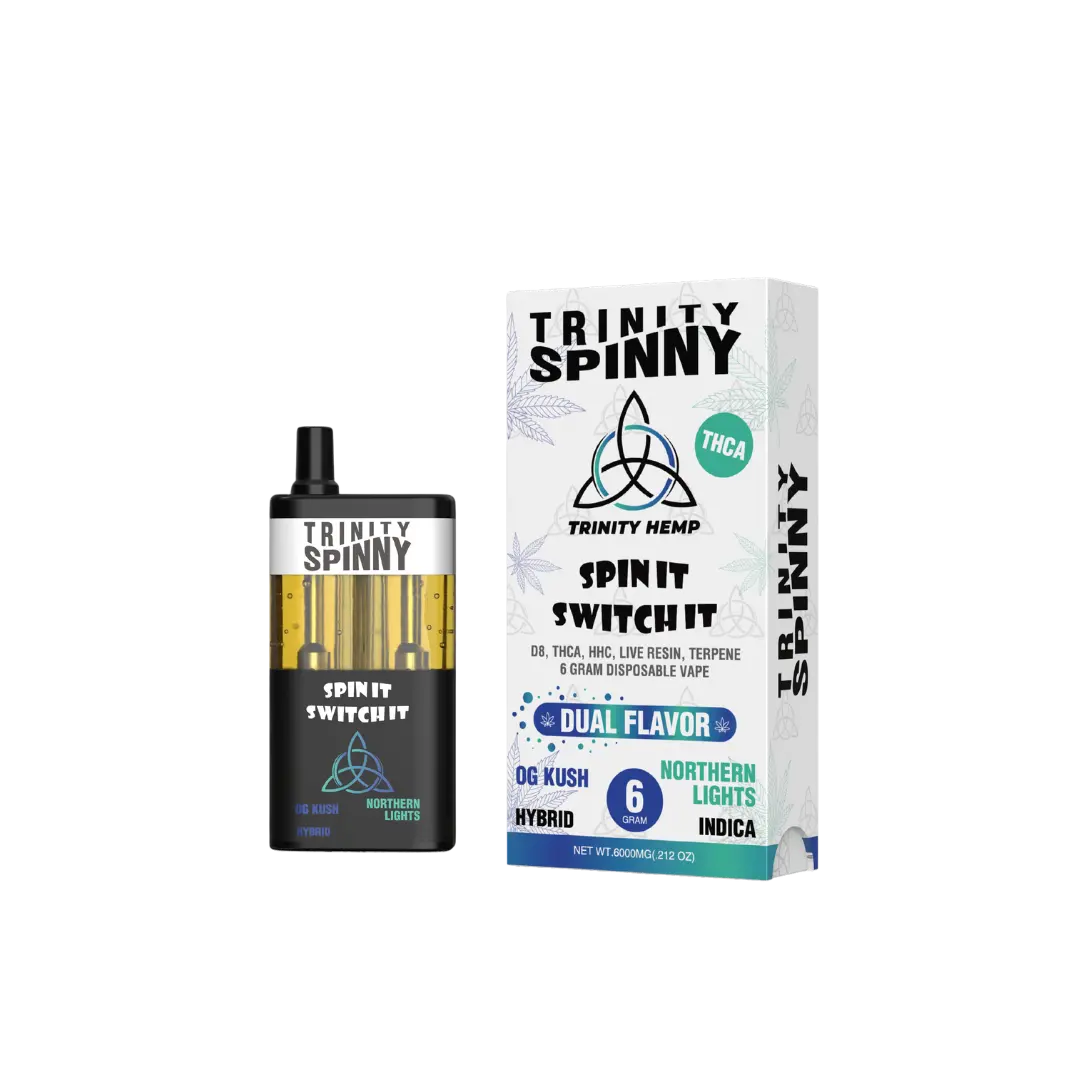 TRINITY SPIN IT SWITH IT DUAL FLAVOR THC-A 6GM DISPOSABLE TRINITY HEMP