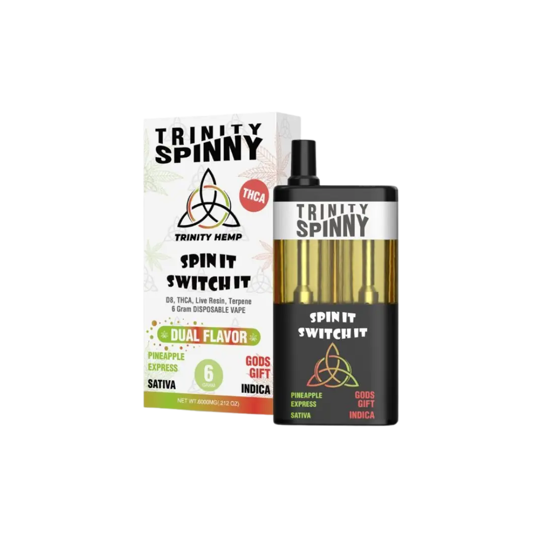 TRINITY SPIN IT SWITH IT DUAL FLAVOR THC-A 6GM DISPOSABLE TRINITY HEMP
