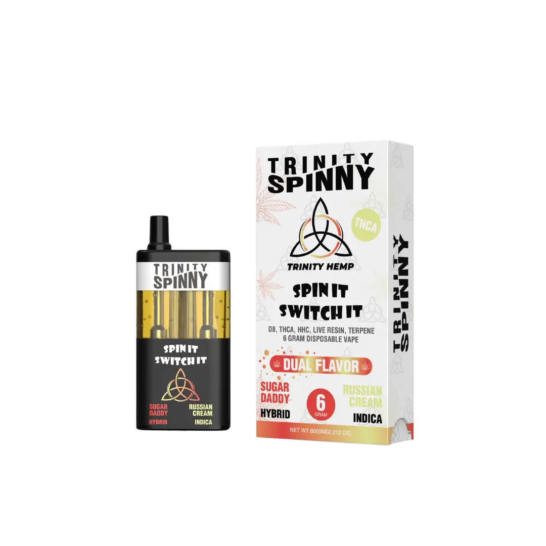 TRINITY SPIN IT SWITH IT DUAL FLAVOR THC-A 6GM DISPOSABLE TRINITY HEMP