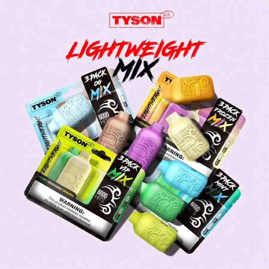 TYSON 2.0 LIGHT WEIGHT 6000 PUFFS DISPOSABLE VAPE TYSON