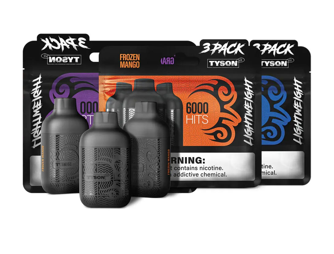 TYSON 2.0 LIGHT WEIGHT 6000 PUFFS DISPOSABLE VAPE TYSON