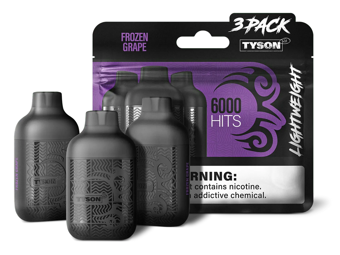 TYSON 2.0 LIGHT WEIGHT 6000 PUFFS DISPOSABLE VAPE TYSON