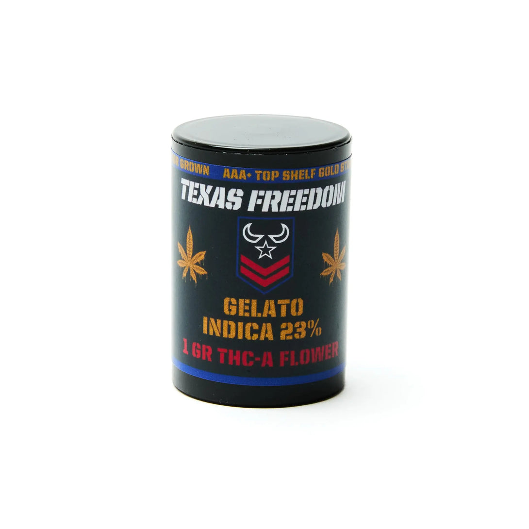 Texas Freedom CBD THCA 1g Flower Display Jar, 1 g Texas Freedom CBD