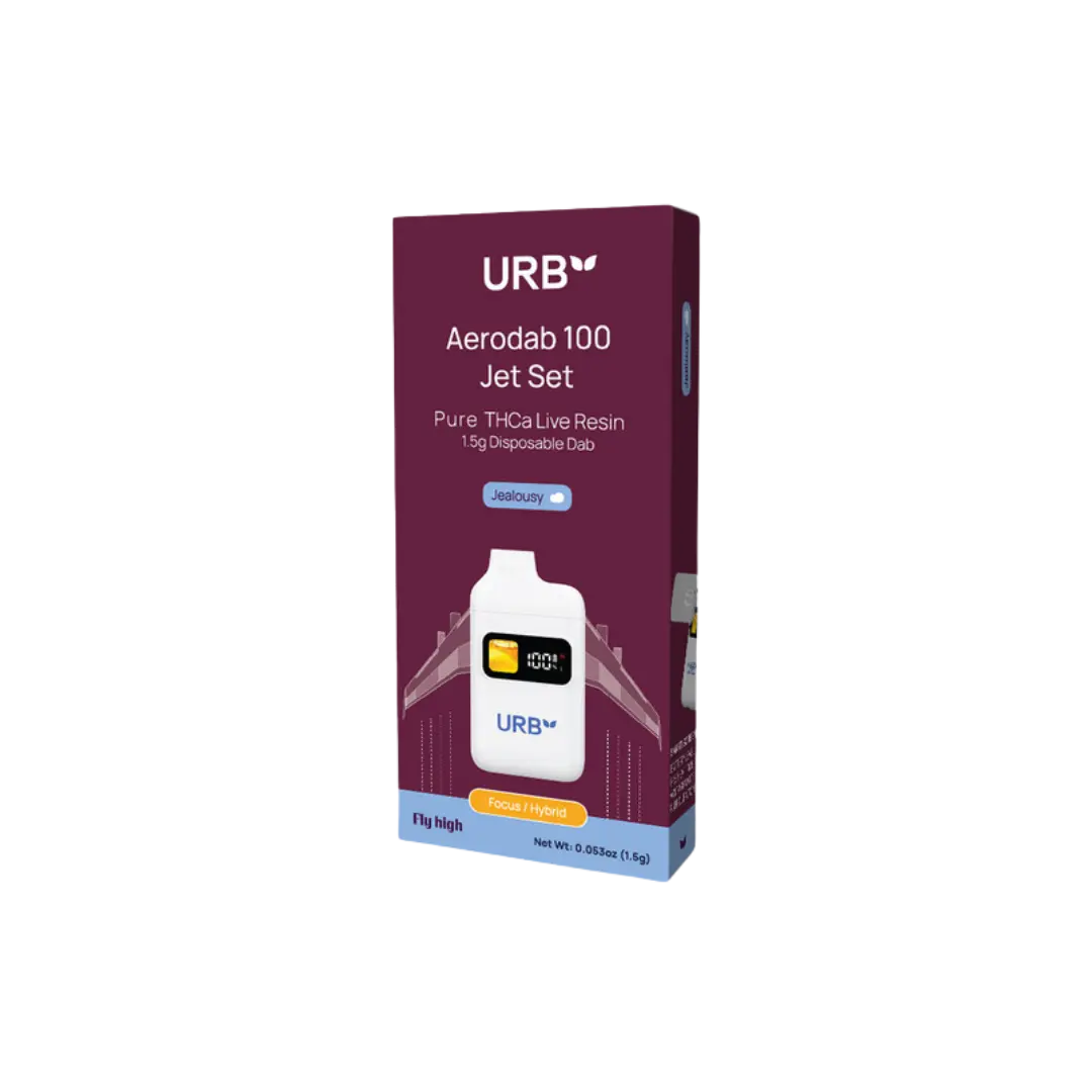 URB AERODAB 100 JET SET LIVE RESIN 1.5GM PURE THCA DISPOSABLE URB