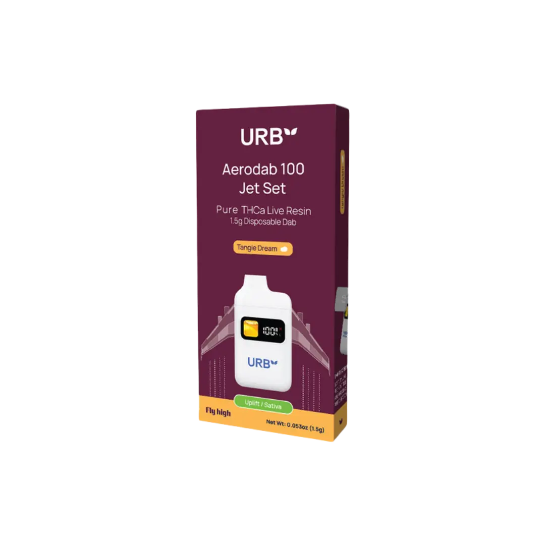 URB AERODAB 100 JET SET LIVE RESIN 1.5GM PURE THCA DISPOSABLE URB