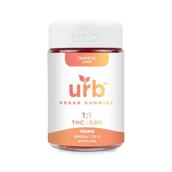 Urb 1:1 D9 THC + CBD Gummies, 25CT, 750 mg Urb