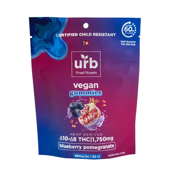 Urb Delta 10 + Delta 8 THC Gummies, 35CT, 1750 mg Urb