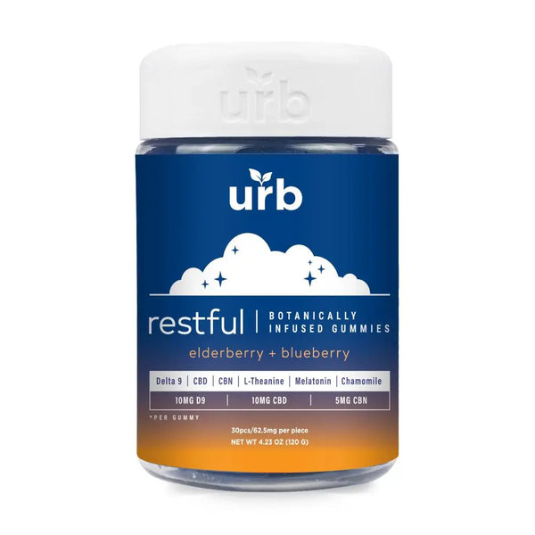 Urb Restful Botanically Infused Gummies, 30CT, 62.5 mg Urb