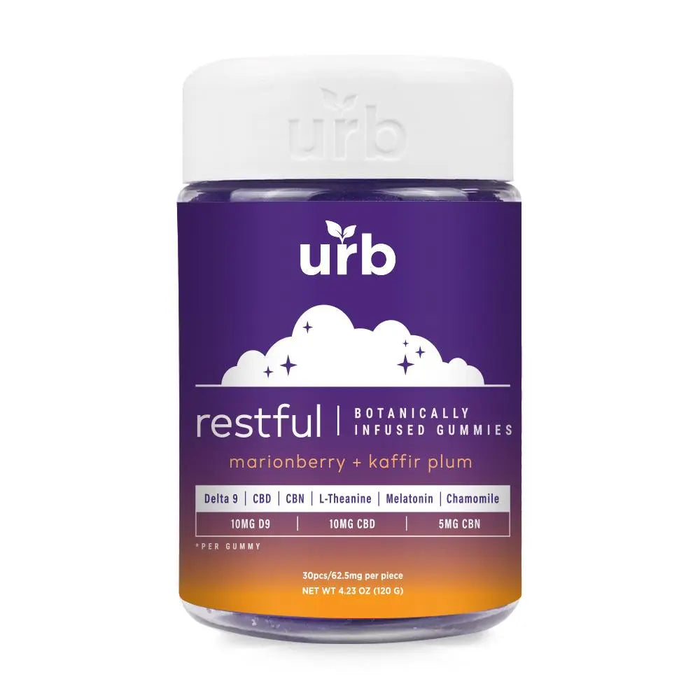 Urb Restful Botanically Infused Gummies, 30CT, 62.5 mg Urb