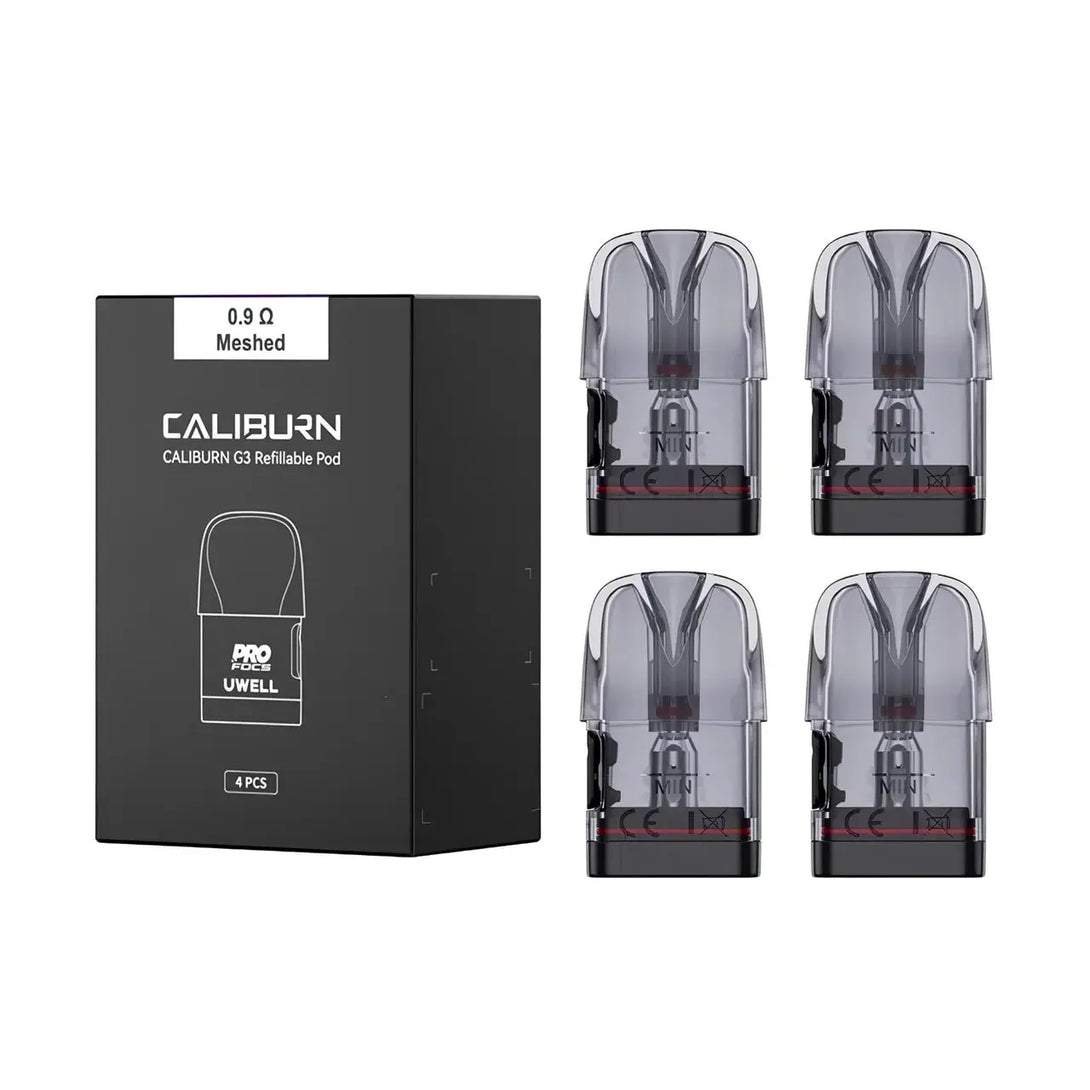 Uwell Caliburn G3 Replacement Pods 0.9OHM, 4pk Uwell