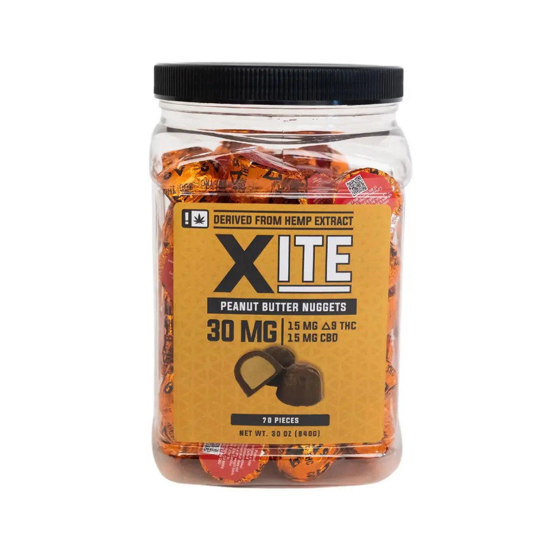 XITE Edibles D9 + CBD Infused Candy, 30 mg XITE