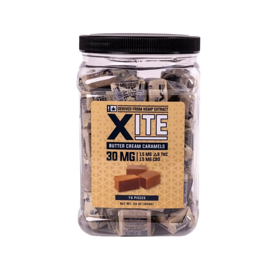 XITE Edibles D9 + CBD Infused Candy, 30 mg XITE