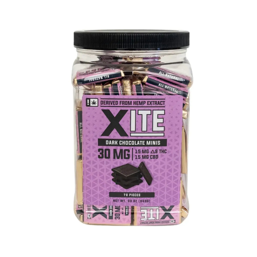 XITE Edibles D9 + CBD Infused Candy, 30 mg XITE