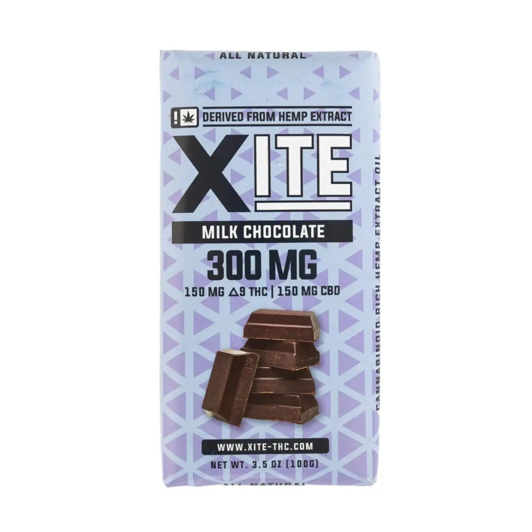 XITE Edibles D9 + CBD Infused Chocolate Bar, 300 mg XITE