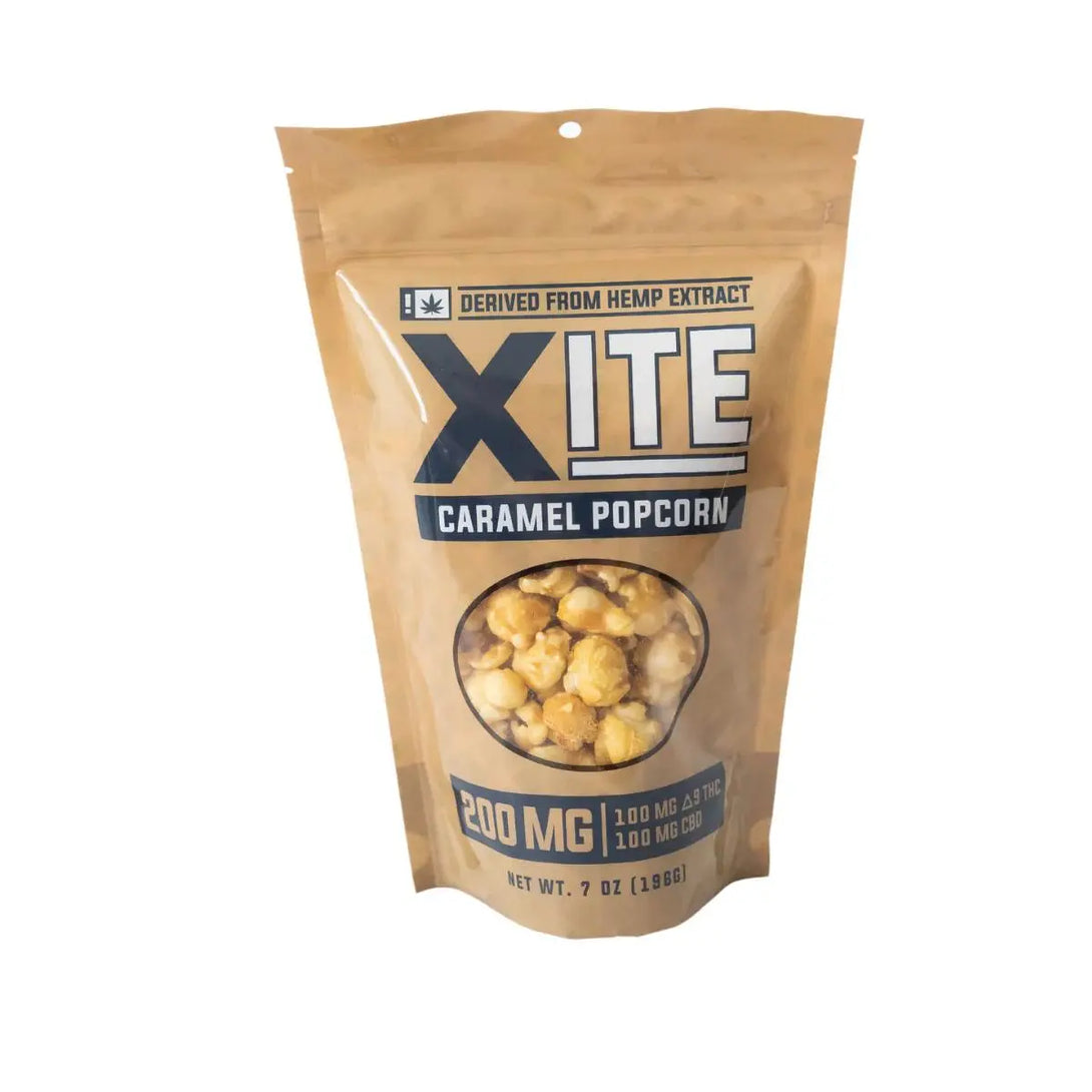 XITE Edibles D9 + CBD Infused Popcorn, 200mg, 200 mg XITE