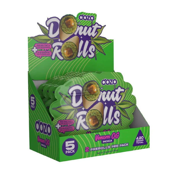 dozo Donut Exotic Indoor THCA Live Resin Prerolls, 2CT, 4.2 g dozo