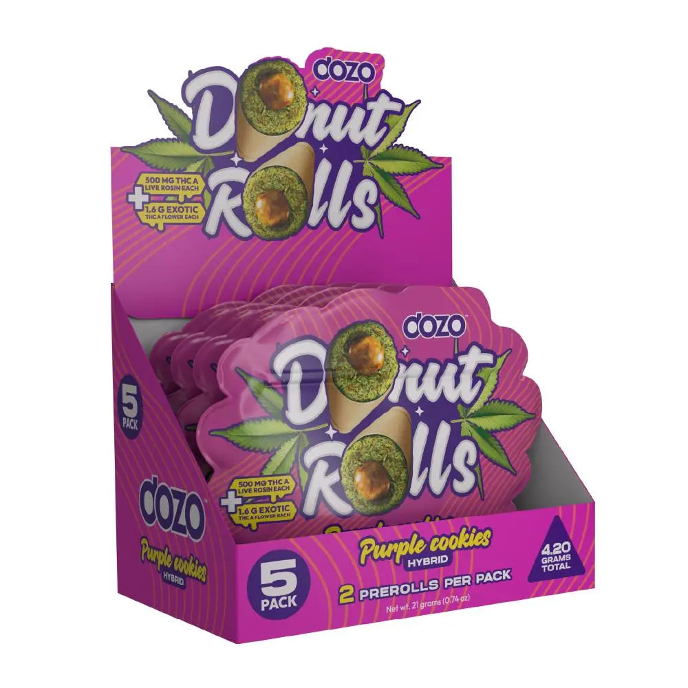 dozo Donut Exotic Indoor THCA Live Resin Prerolls, 2CT, 4.2 g dozo
